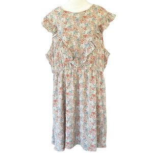 Roolee Mom Floral‎ Nursing Friendly Midi Dress Women's XXXL Breast Feeding